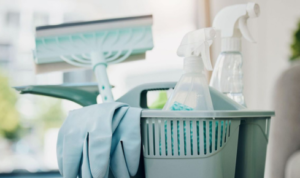 How can organising cleaning supplies by room save you time and energy