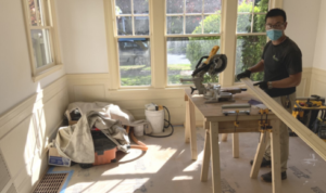 How can visiting the site at random times during renovation keep everyone more careful